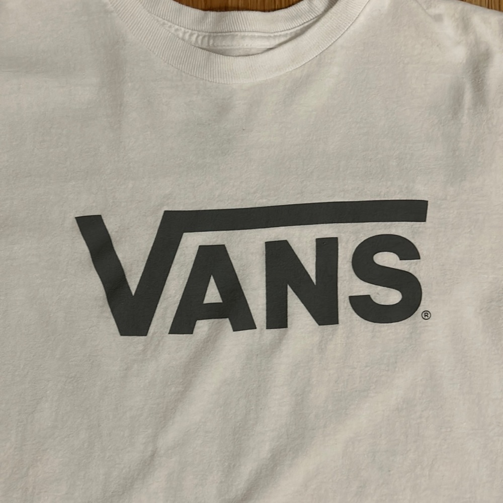 White Vans Tee Shirt Medium